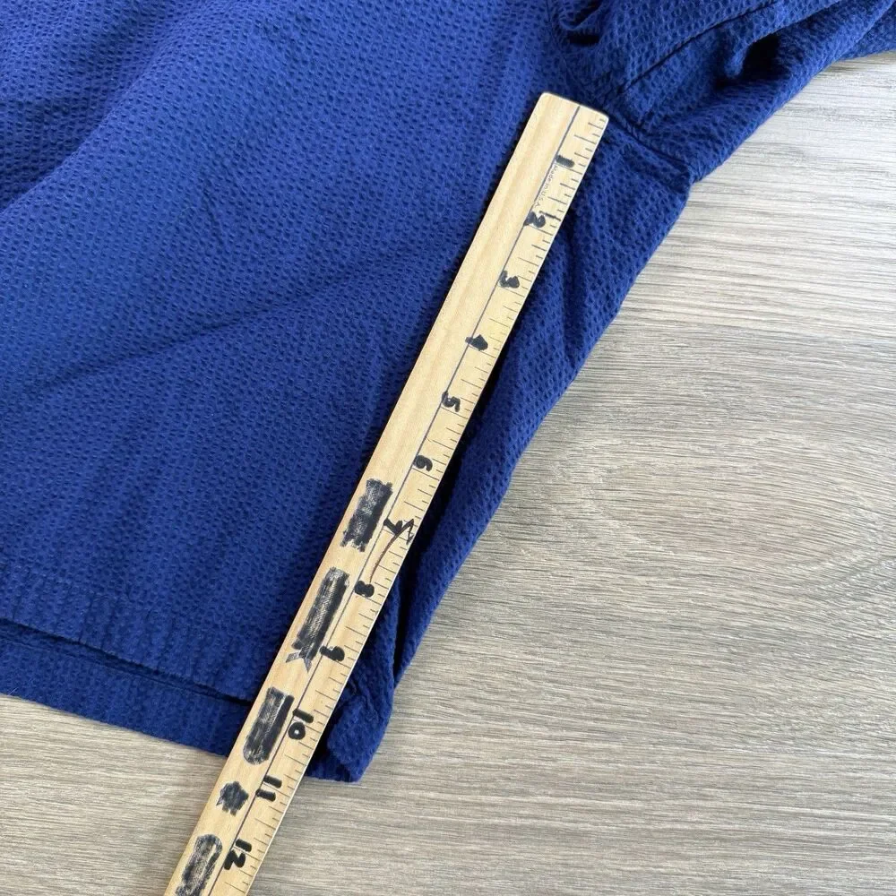 J Crew Club Shorts Men 34 Seersucker Cotton Lightweight Summer Travel